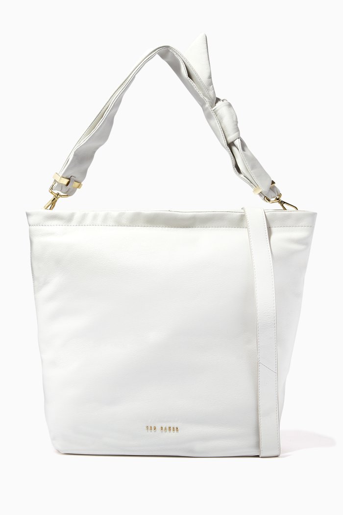 

Softia Hobo Bag in Leather, White