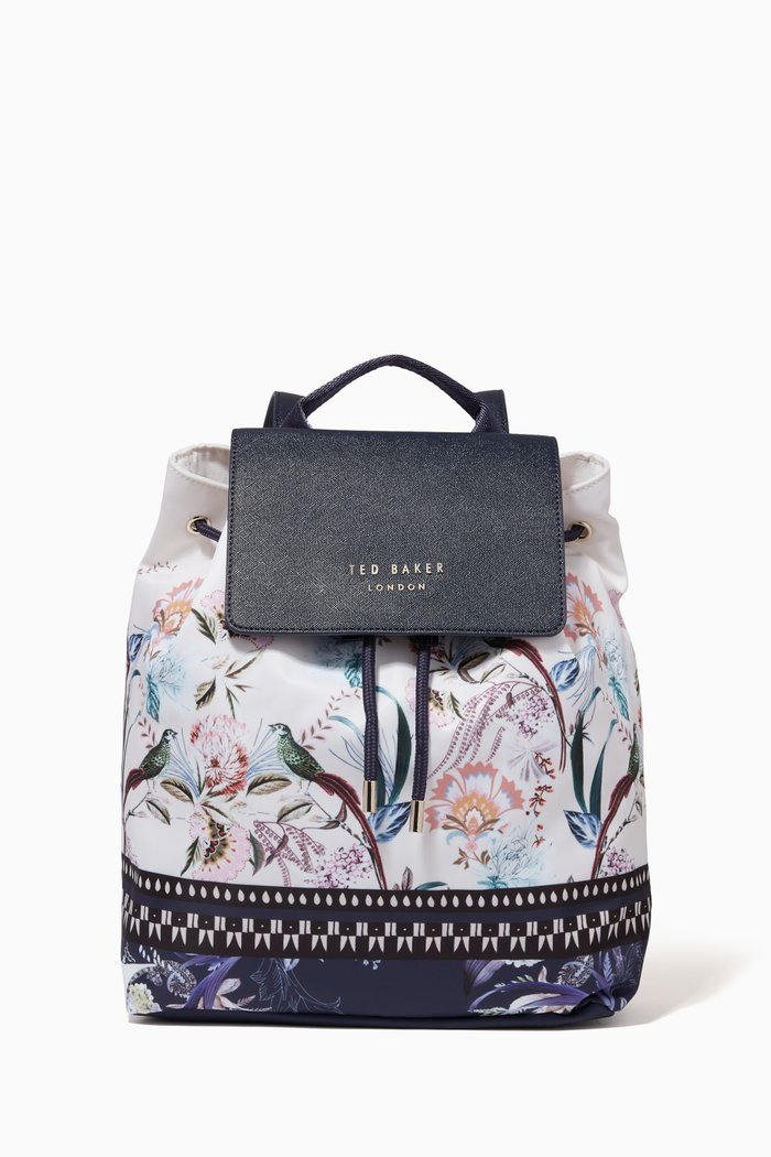 

Diba Backpack in Botanical-print Nylon, Neutral