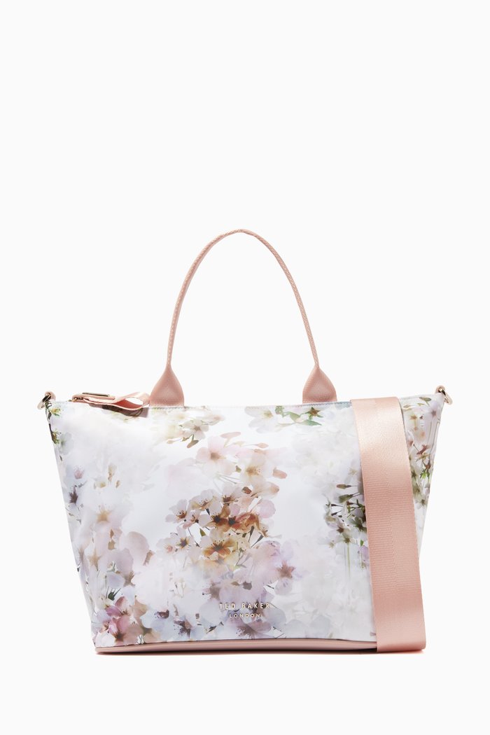 

Sophyy Small Tote Bag in Vanillal-print Nylon, White