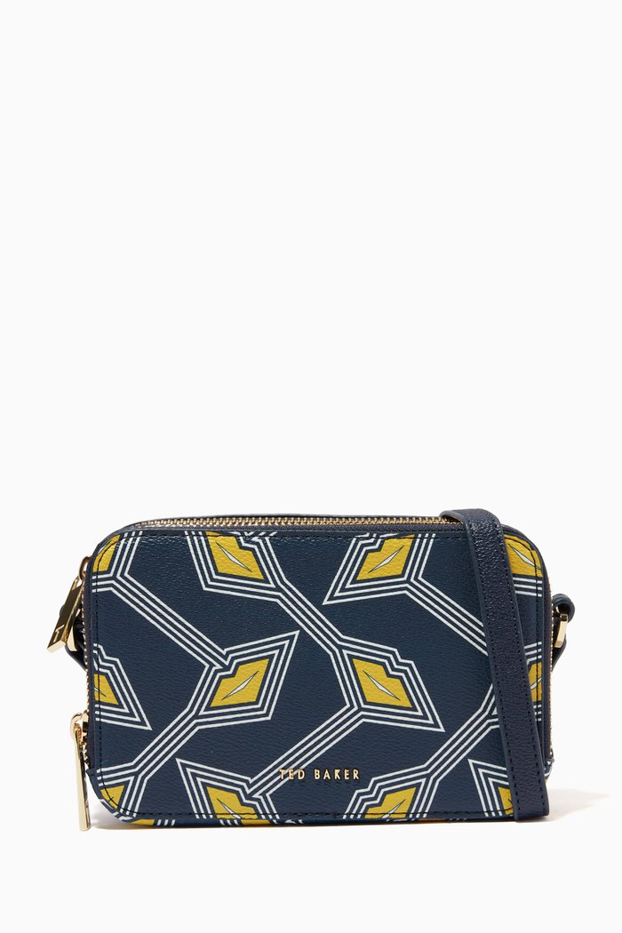 

Lexxii Camera Bag in Lip-print PVC, Blue