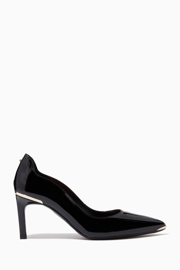 Eriinl Court Shoes in Patent Leather, Black