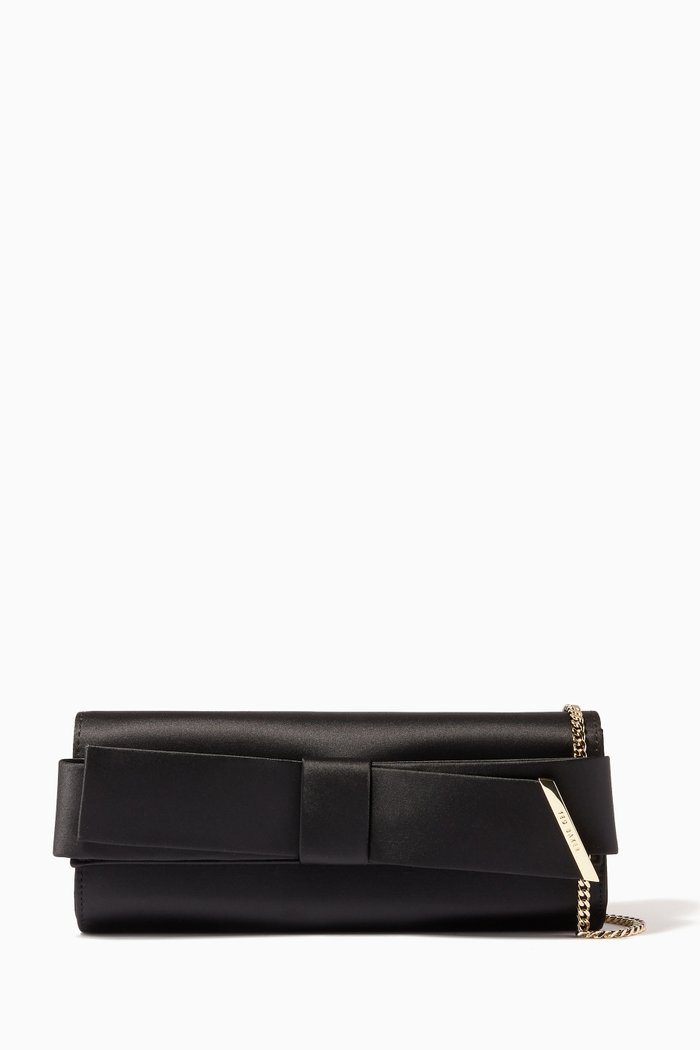 

Abyya Evening Bag in Satin, Black