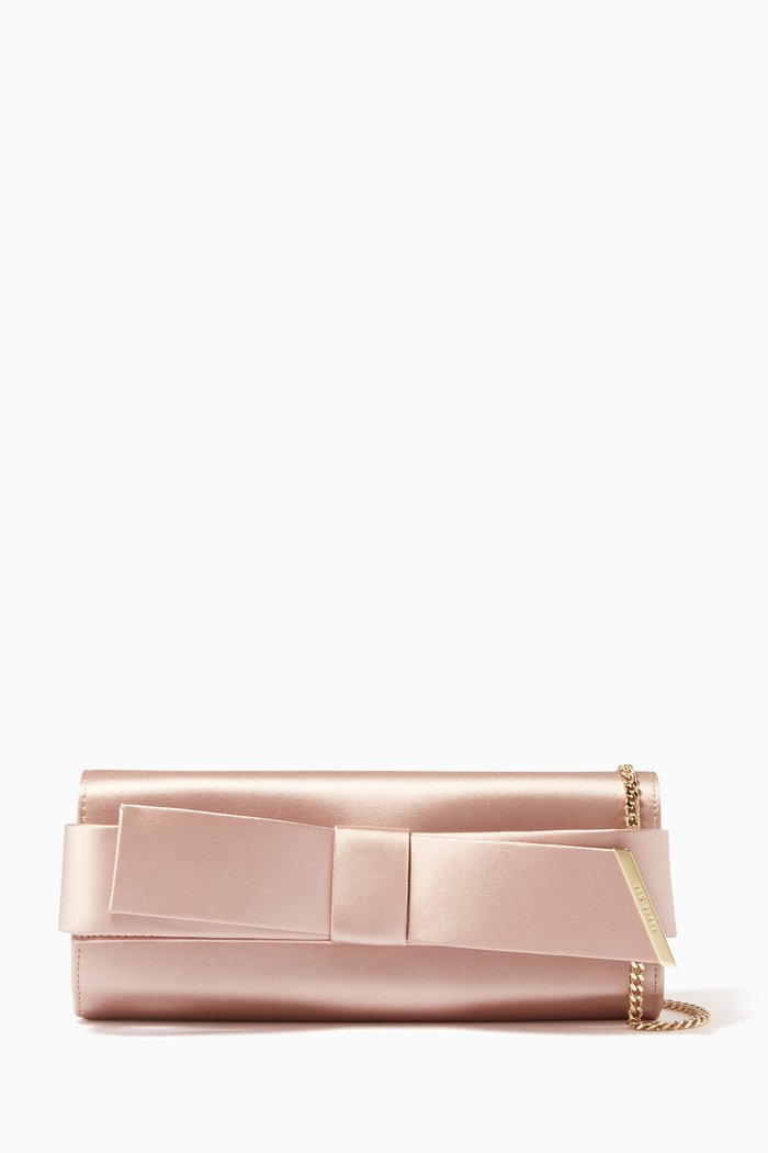 

Abyya Evening Bag in Satin, Pink