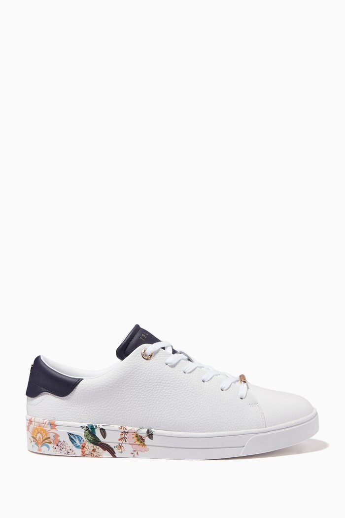 

Azelea Trainers with Decadence-print Sole in Leather, White