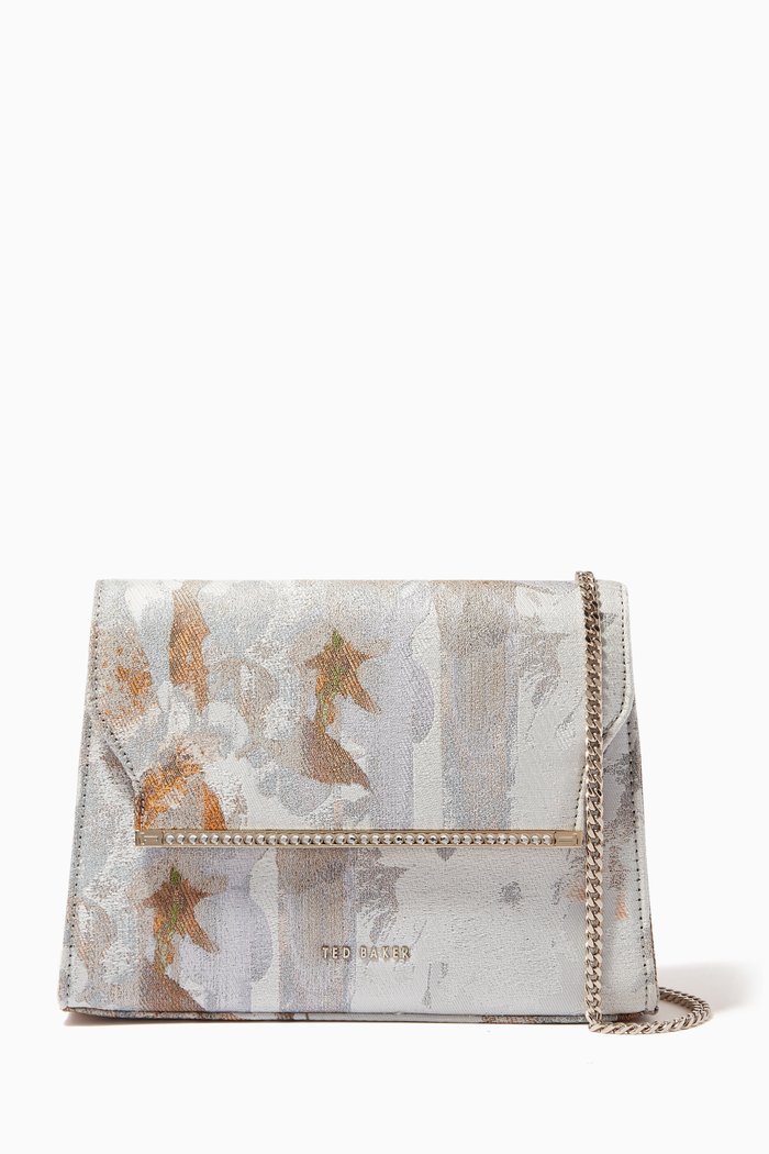 

Viiera Evening Bag in Vanilla-print Jacquard, White