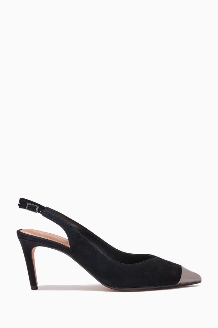 

Kinnip Slingbacks in Suede, Black