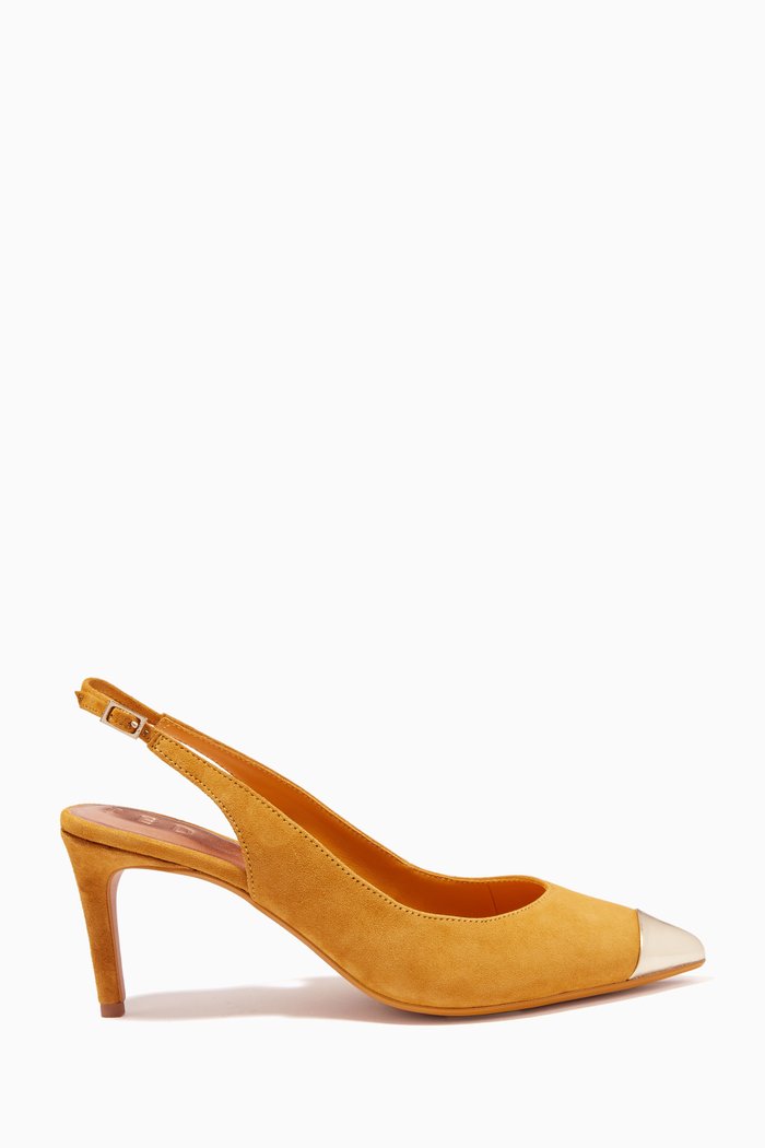 Kinnip Slingbacks in Suede, Yellow