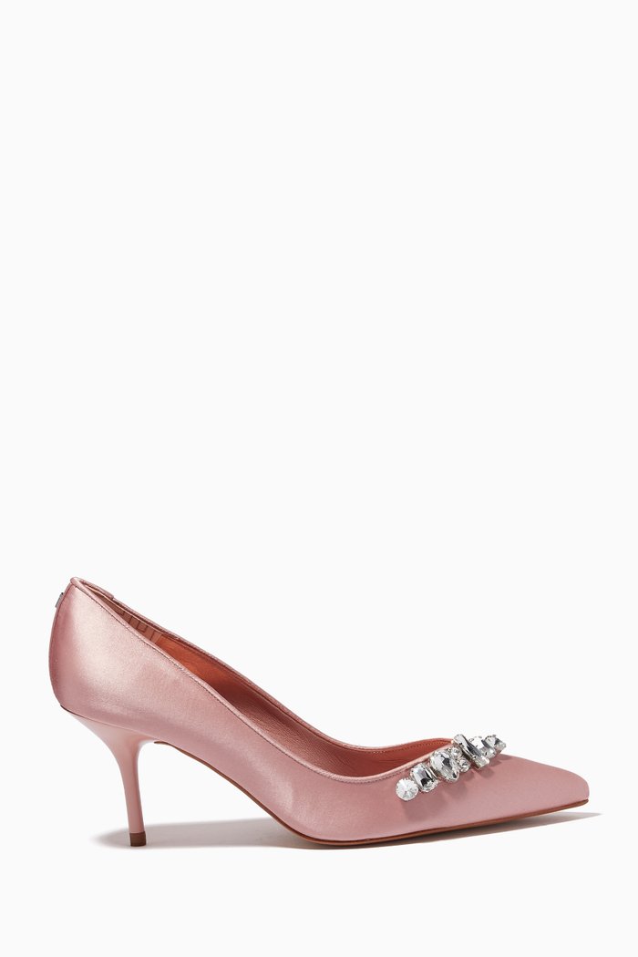 

Sparkal Court Shoes with Crystals in Satin, Pink