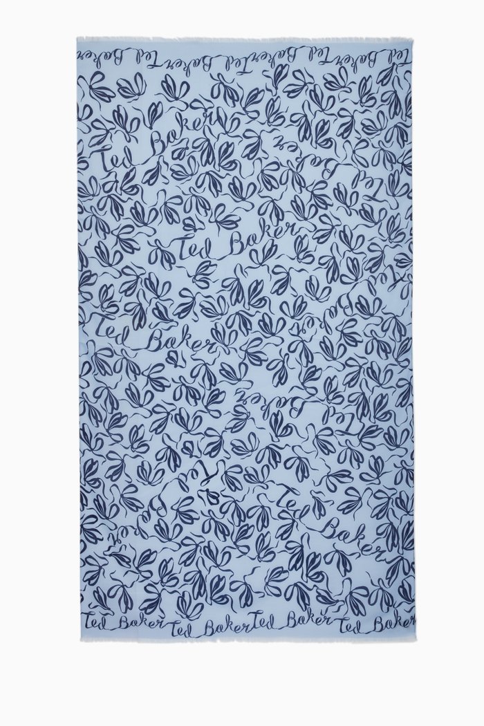 

Morroci Scarf in Modernity-print Woven Fabric, Blue