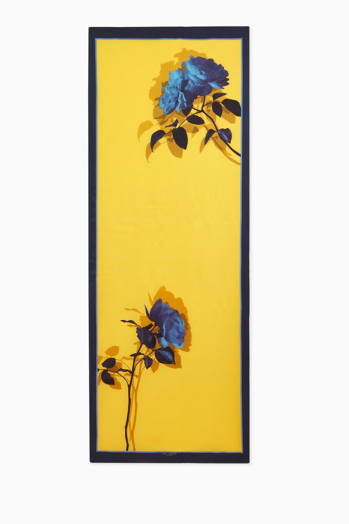 

Mmeti Scarf in Modernity-print Silk, Yellow