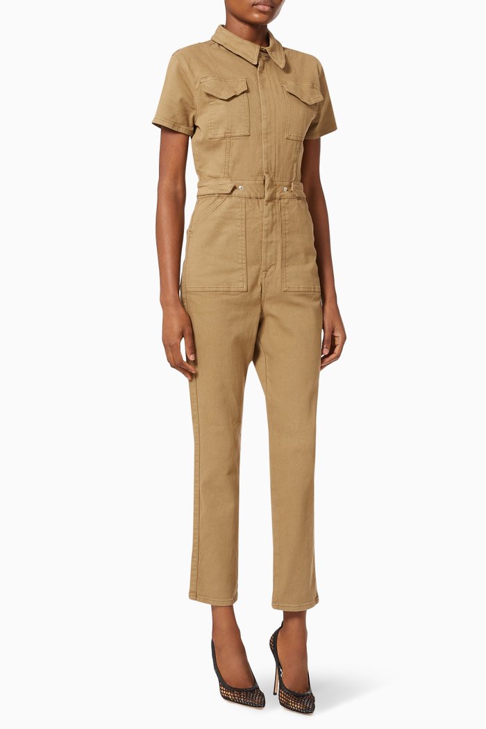 Fit For Success Jumpsuit in Responsible Denim, Brown