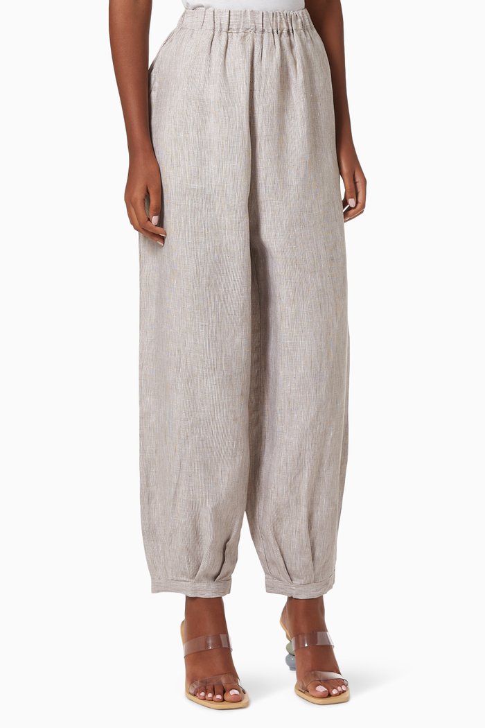

Cove Pants in Linen, Grey