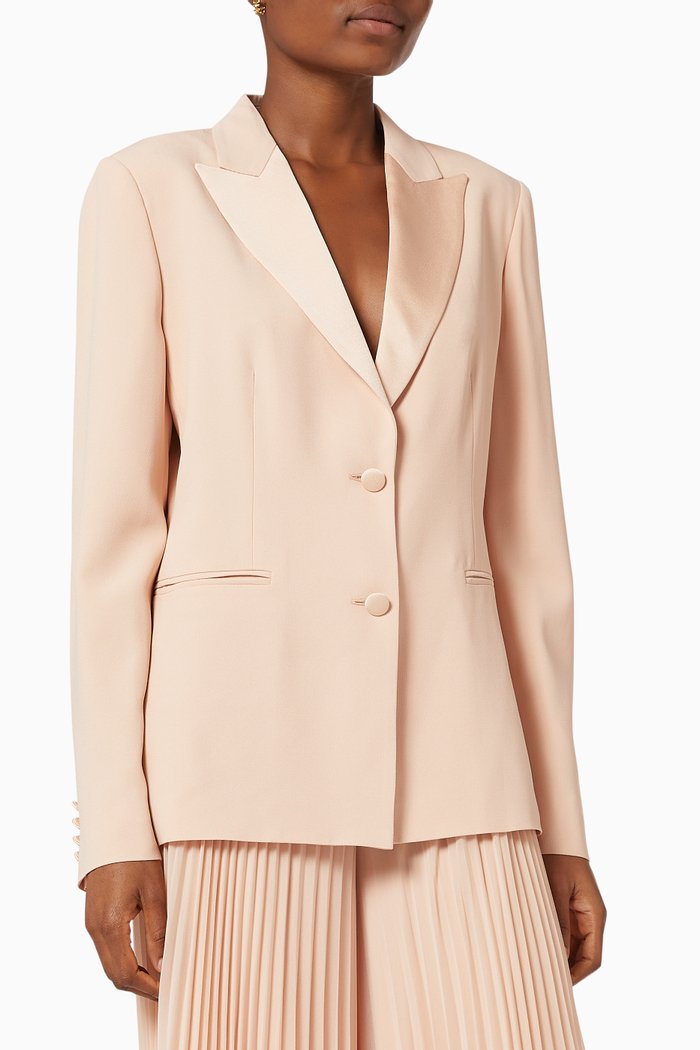 

Faust Tuxedo Jacket in Satin, Pink