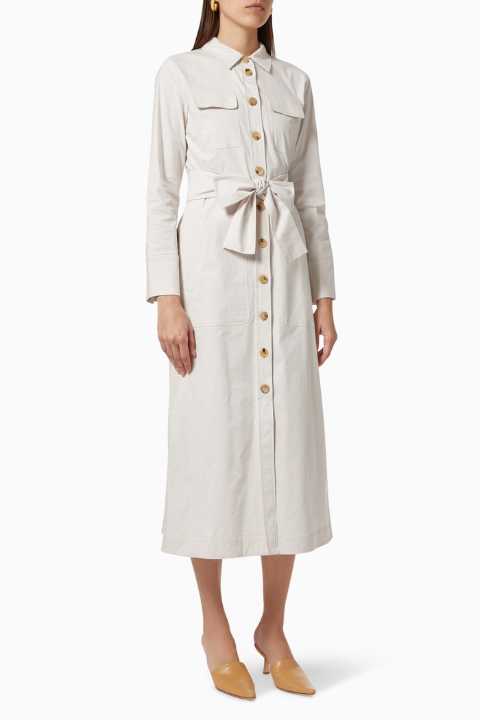 

Zinco Shirt Dress in Cotton, White
