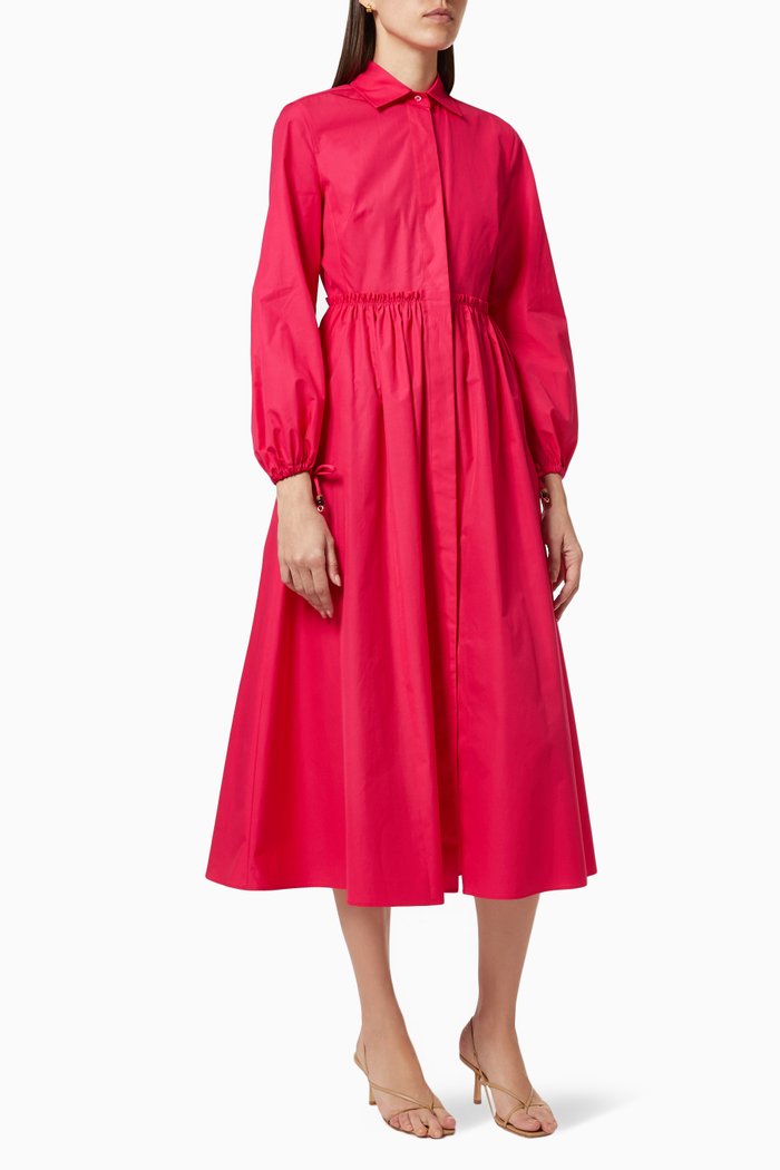 

Bairo Shirt Dress in Cotton Poplin, Pink