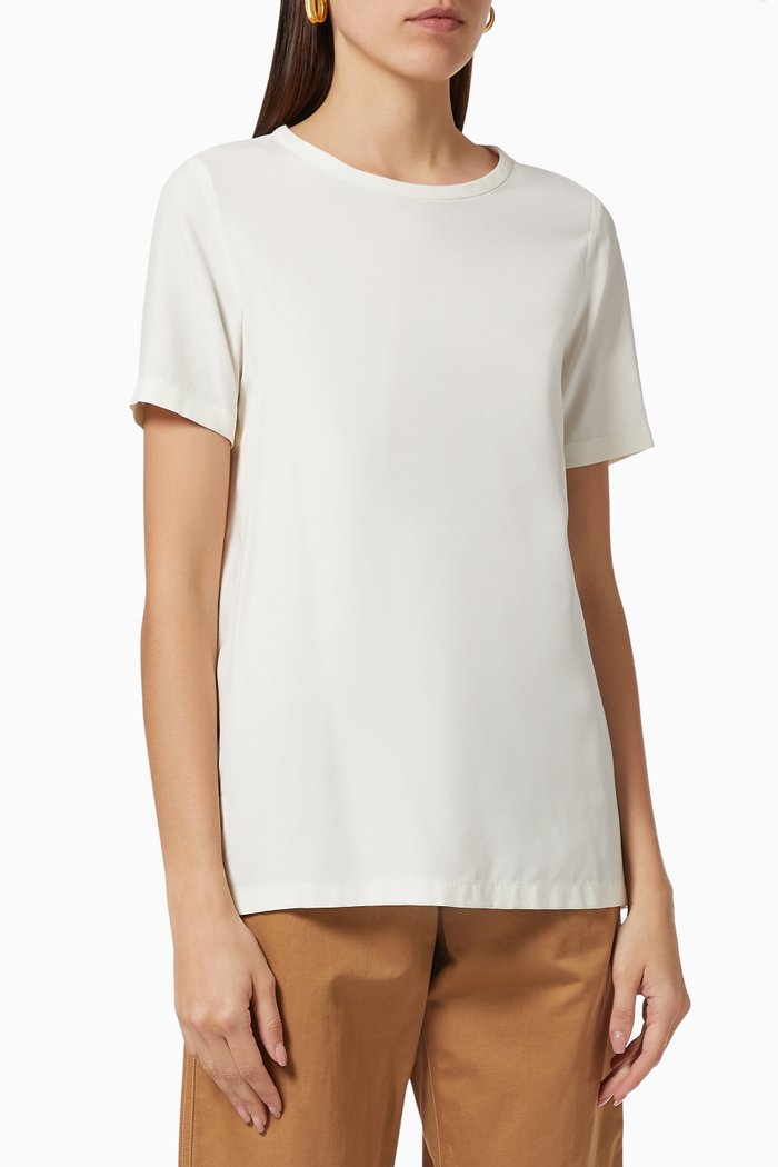 

Oria Canvas T-shirt in Silk, White