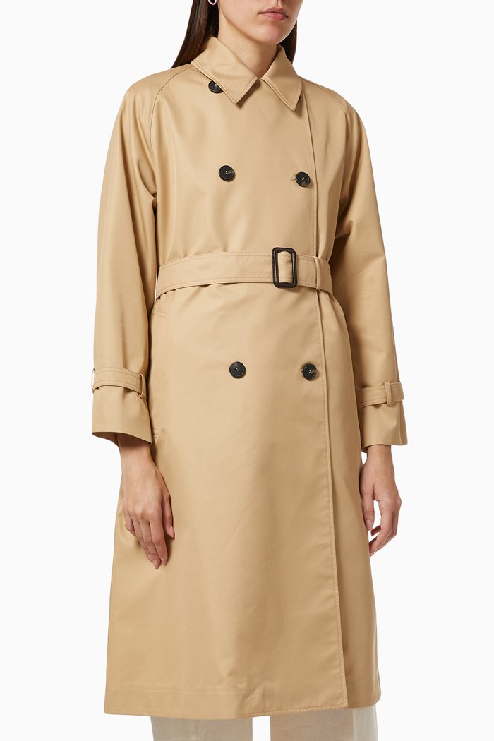 

Dama Trench Coat in Water-repellent Gabardine, Brown