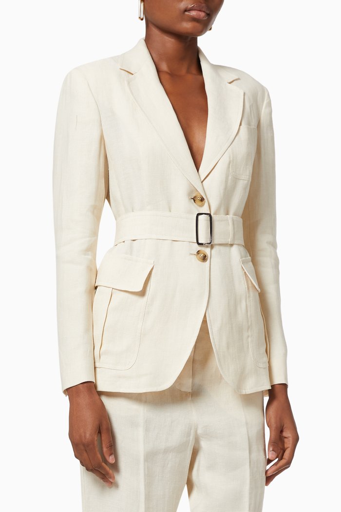 

Ananas Jacket in Linen, White