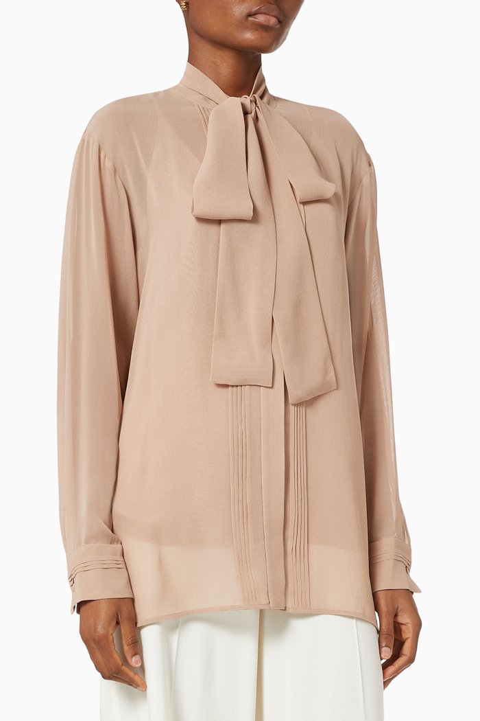 

Hidalgo Shirt in Georgette, Brown