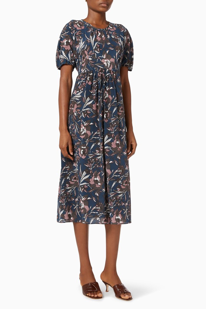 

Vandea Dress in Silk Crepe de Chine, Blue