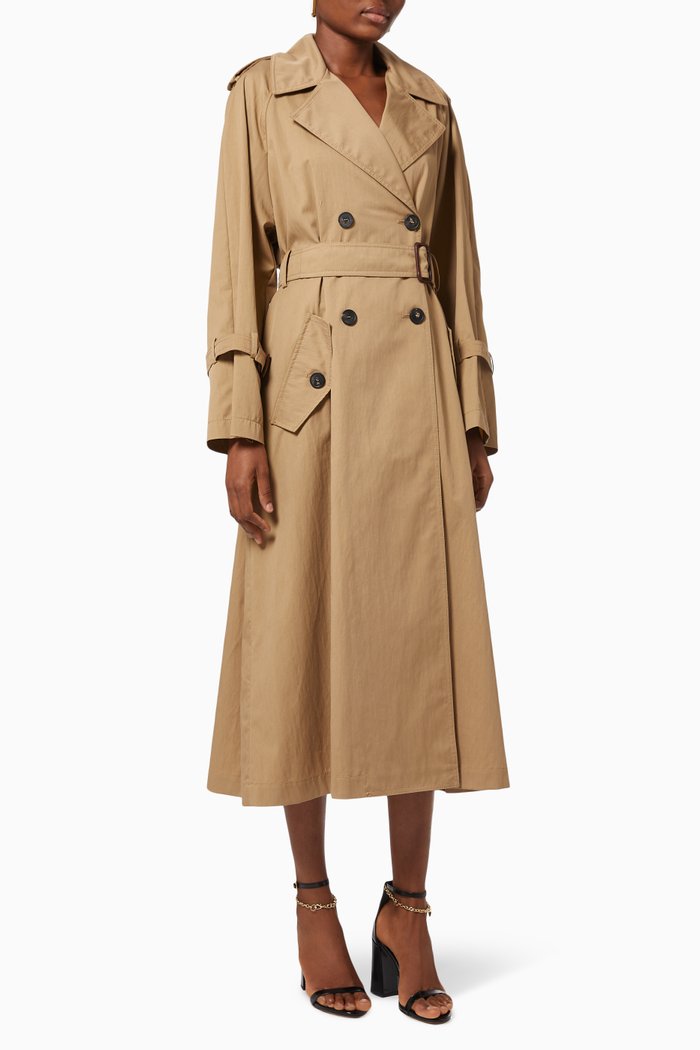 

Macbeth Trench Coat in Water-repellent Cotton Twill, Neutral