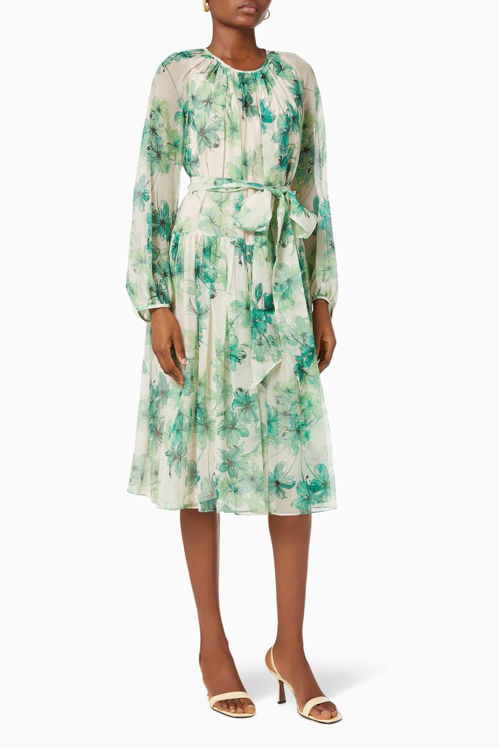 

Vernice Dress in Georgette, Green