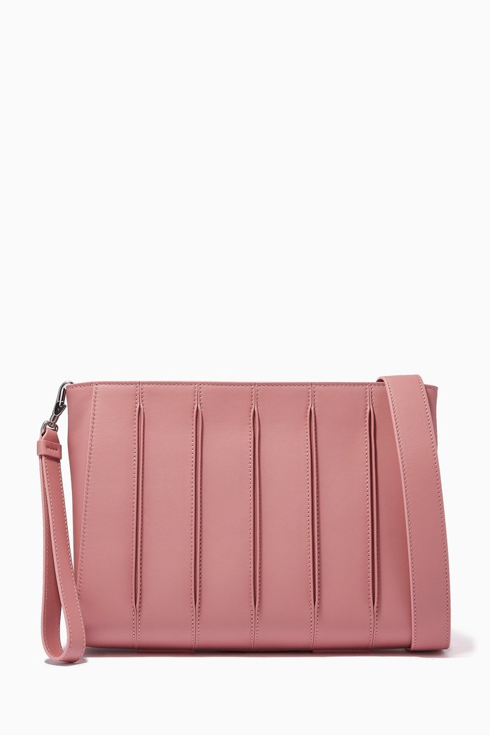 Whitp Clutch in Leather, Pink