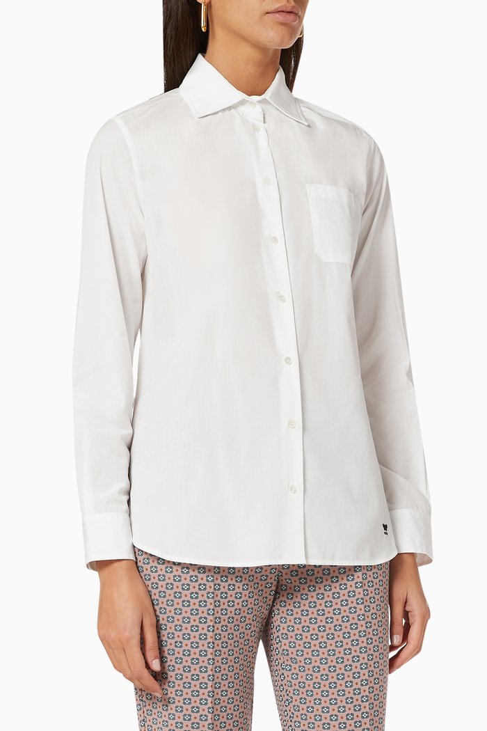 

Ersilia Shirt in Cotton Poplin, Blue