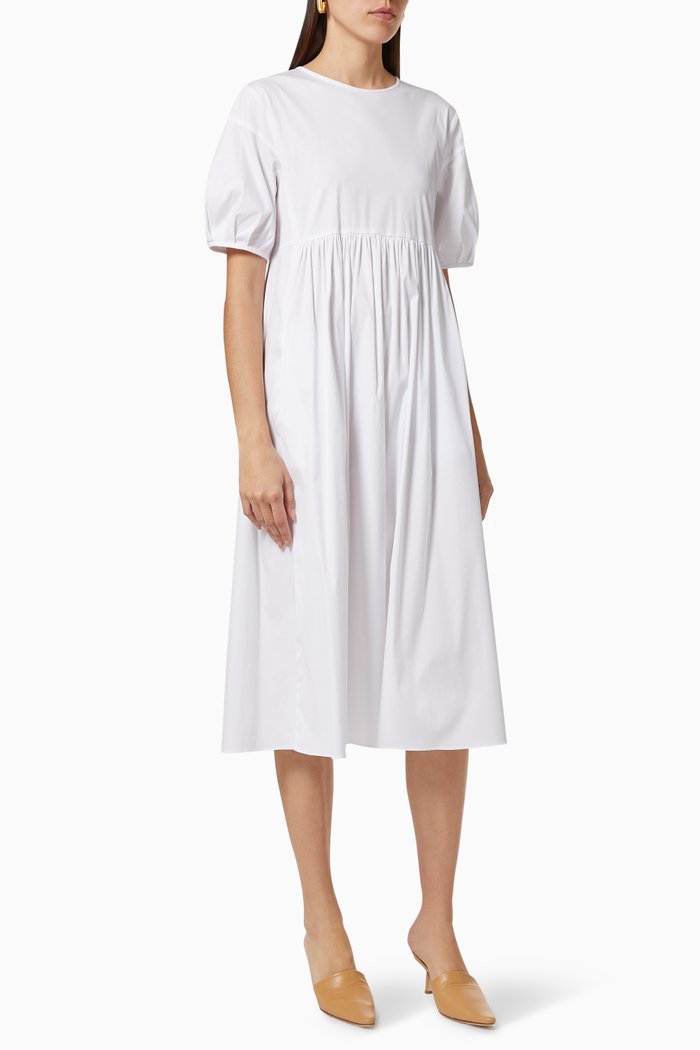 

Fato Dress in Cotton Poplin, White