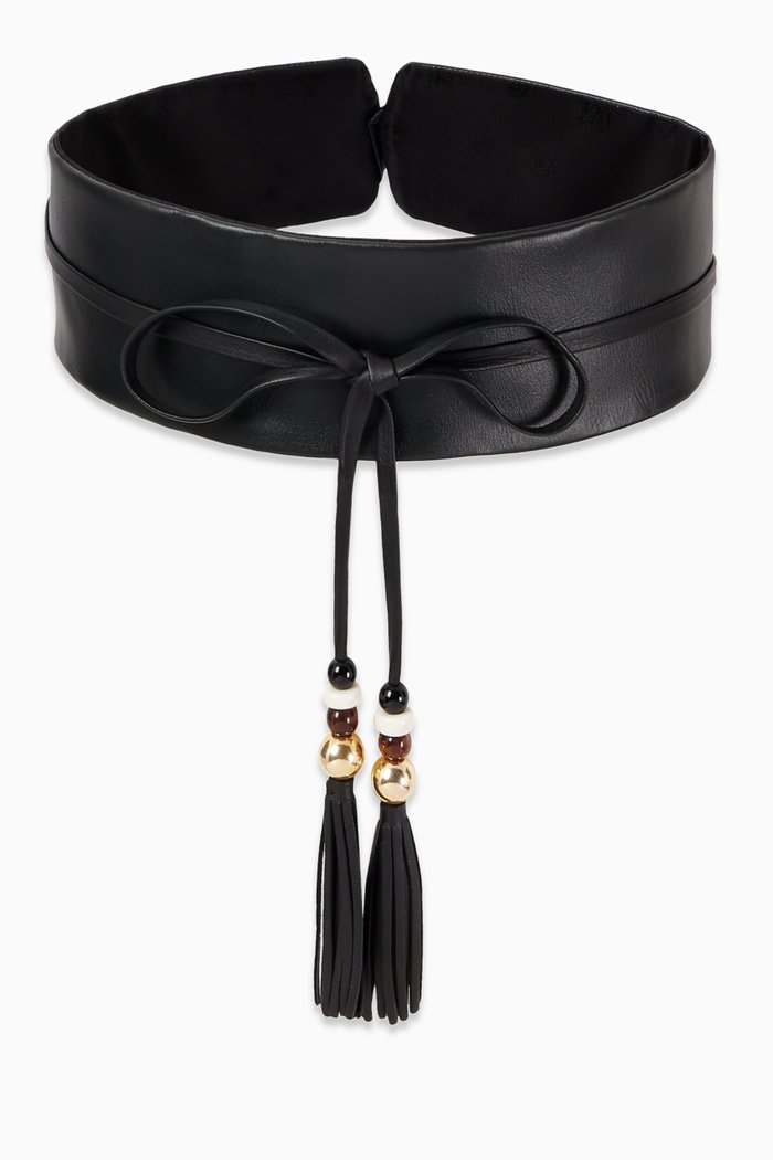 

Elia Belt in Nappa, Black
