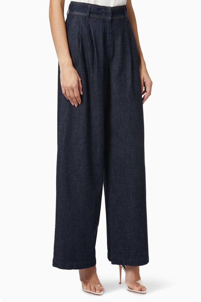 Vacuo Pants in Cotton Denim, Blue