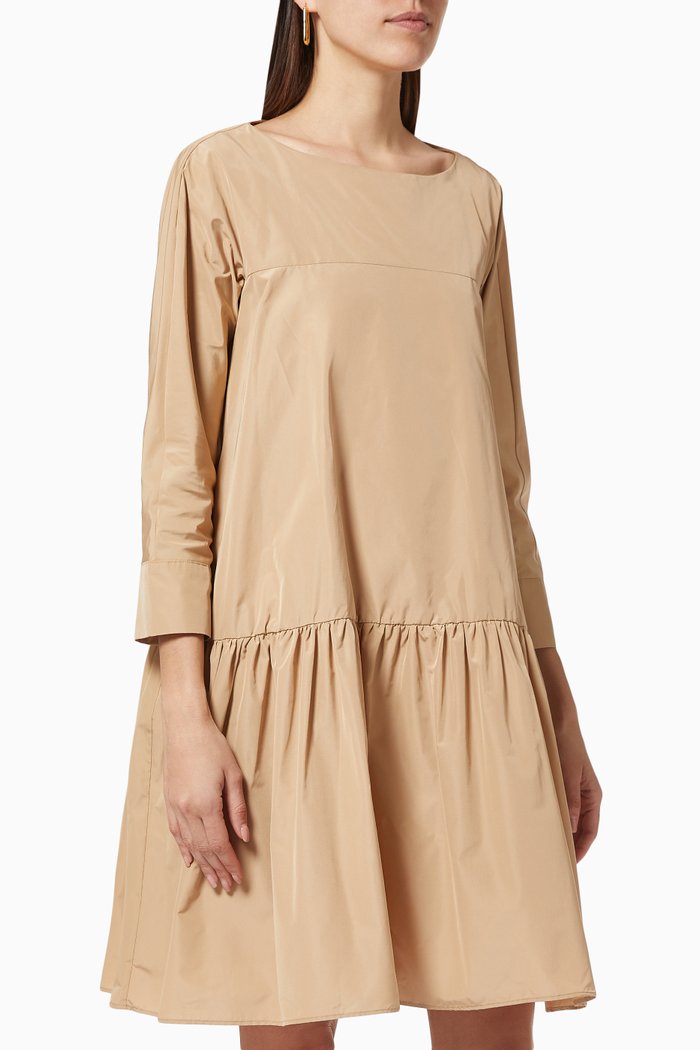 

Ombrina Dress in Cotton Taffeta, Brown