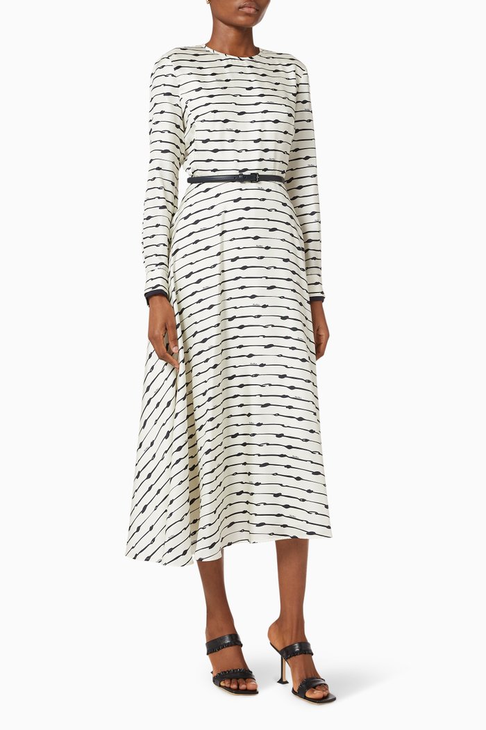

Gattini Belted Dress in Silk, Multicolour
