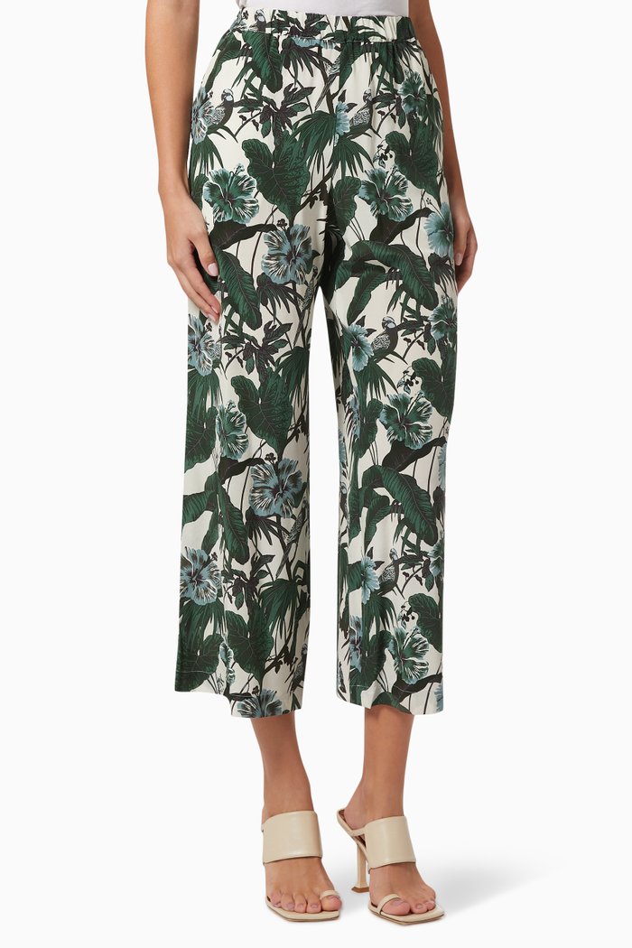 

Orietta Pants in Silk Crepe de Chine, Multicolour
