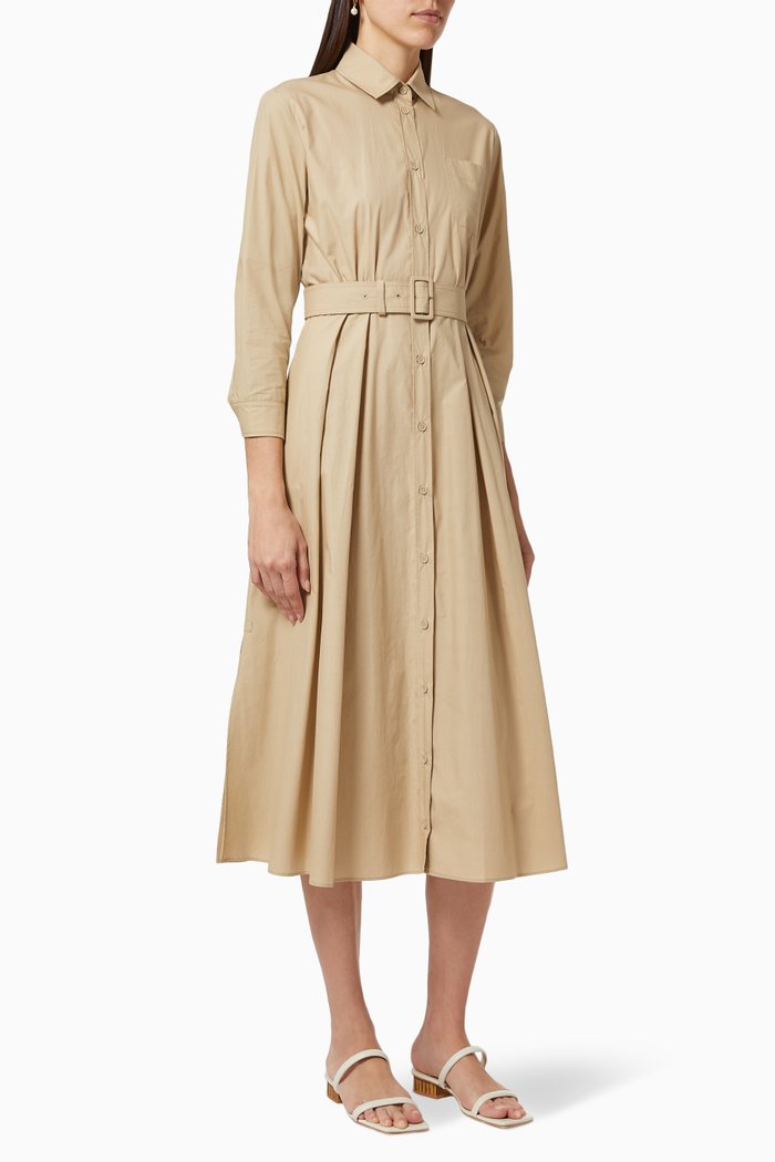 

Favilla Dress in Cotton Poplin, Neutral