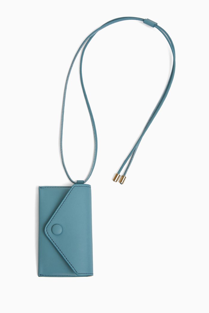 

Dula Card Case in Leather, Blue