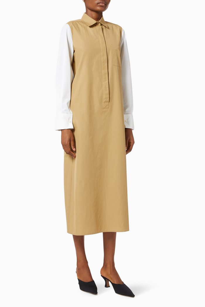 

Avacado Shirt Dress in Cotton, Neutral