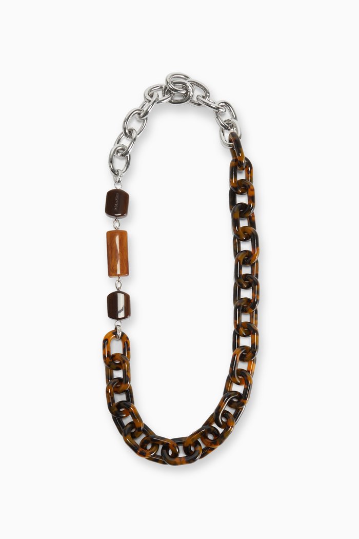 

Pedale Necklace in Metal & Resin, Multicolour