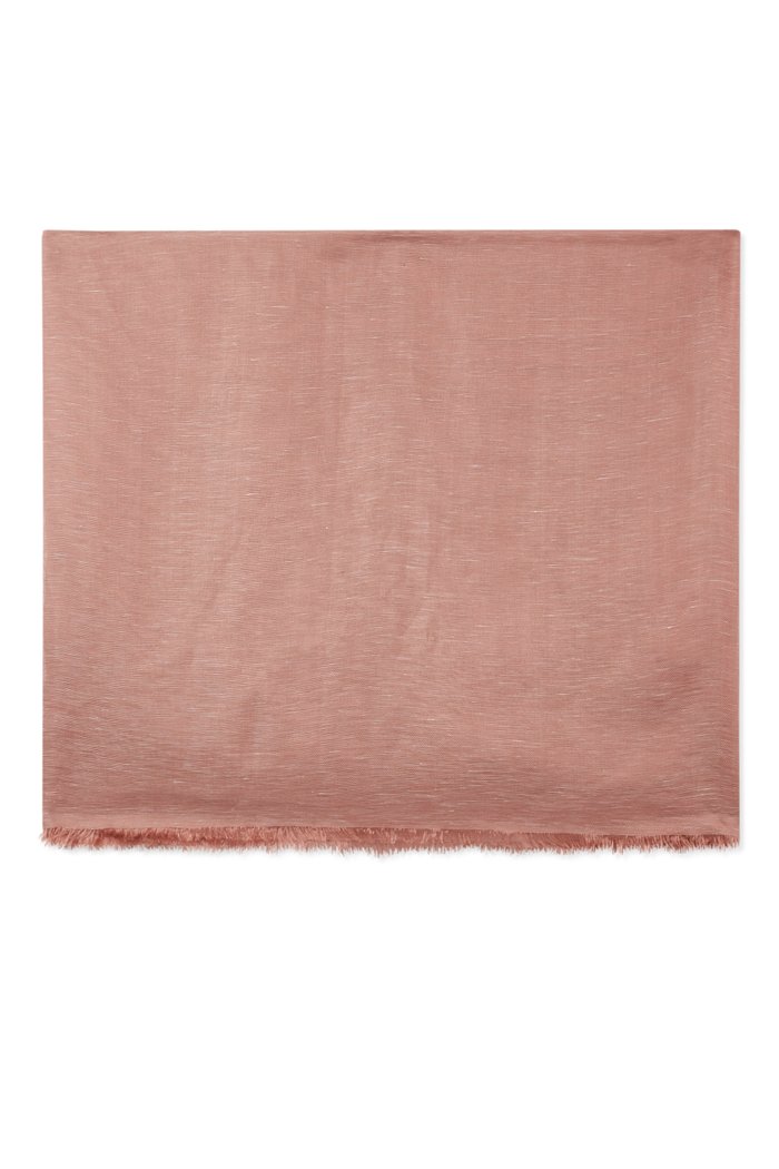 

Kenya Square Scarf in Linen and Silk, Neutral