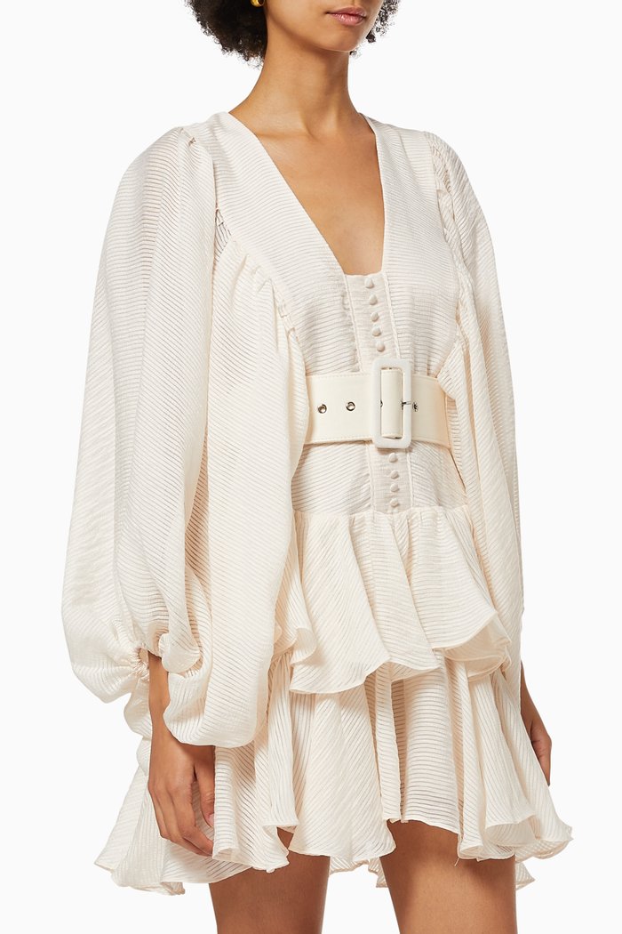 

Charlotte Mini Dress in Cotton, Neutral