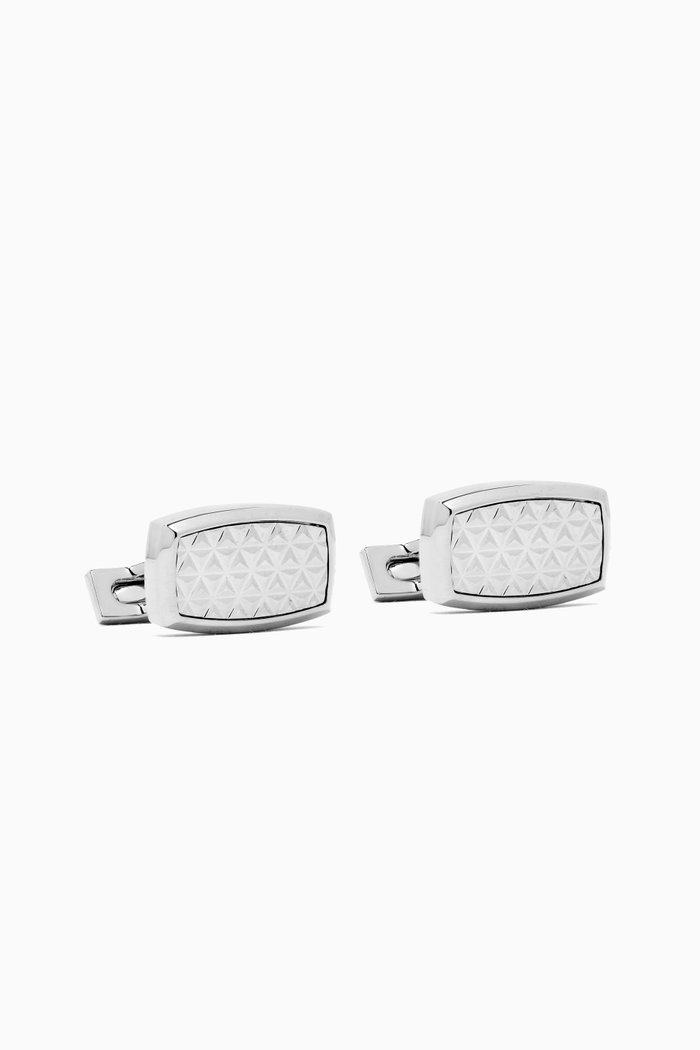 Firehead Rectangular Cufflinks, Silver