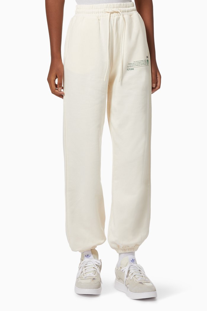 

Printed Pantalone Pants in Cotton, White