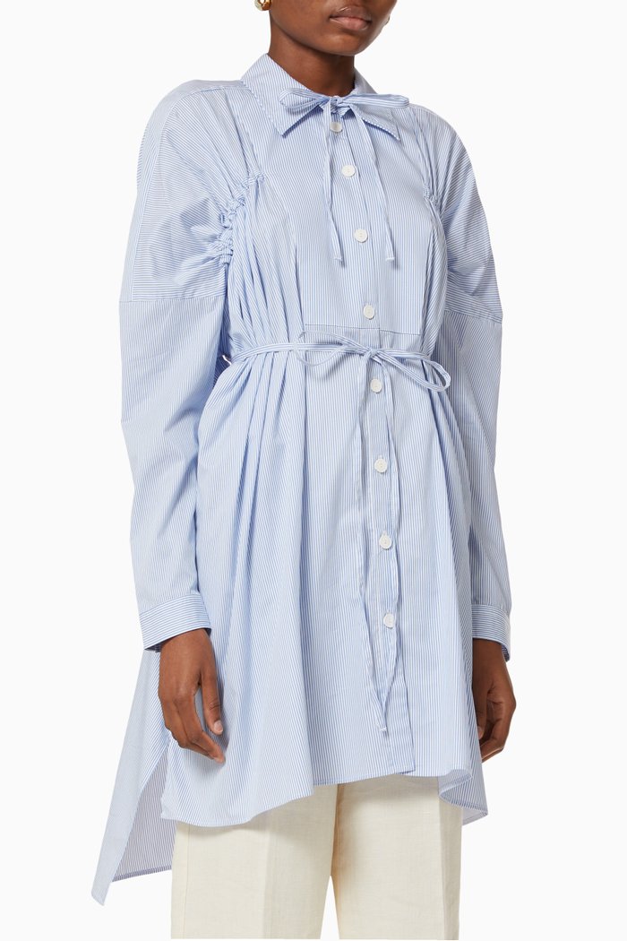

Racing Heartbeat Long Shirt in Organic Cotton, Blue