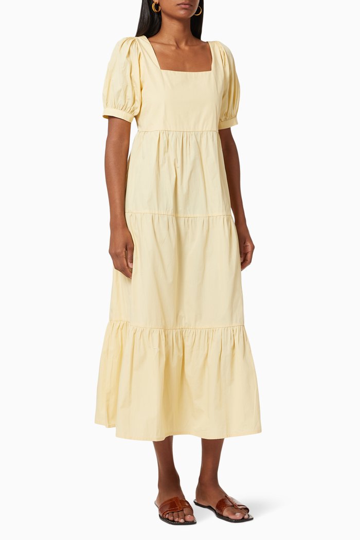 

Aylah Midi Dress in Cotton, Yellow