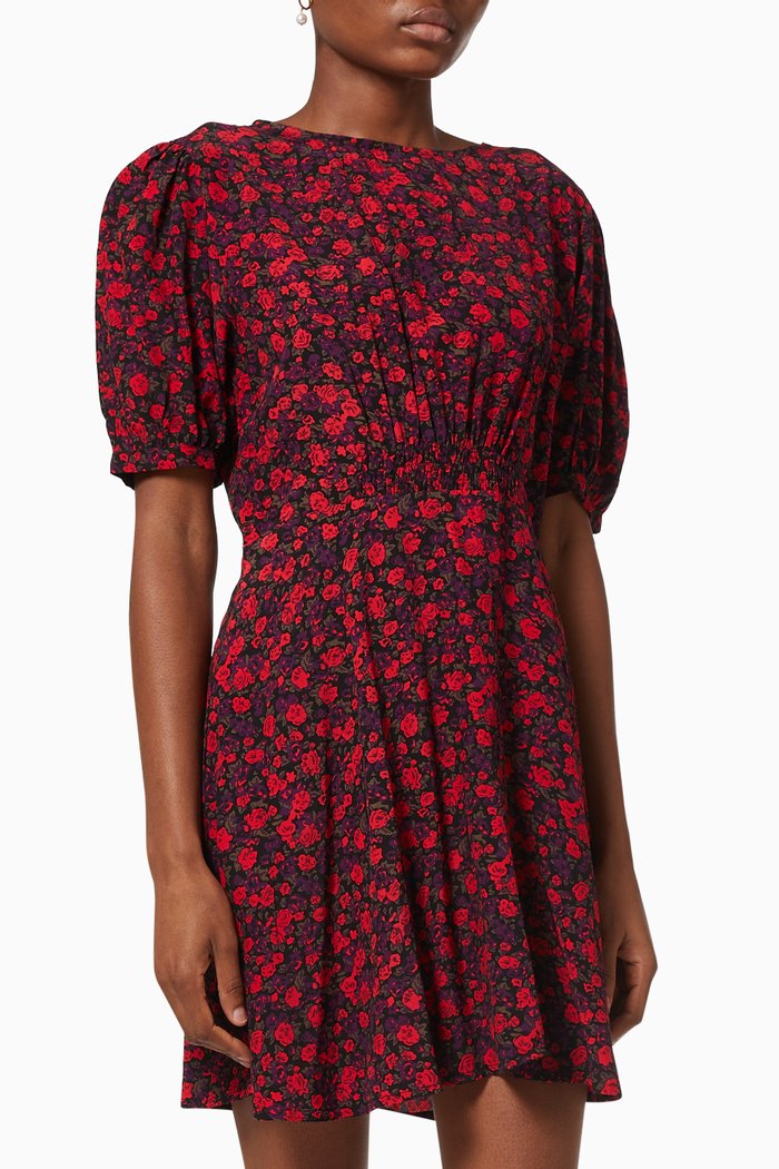 

Sidonie Mini Dress in Rayon Crêpe, Red
