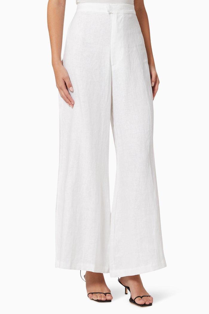 

Duda Pants in Linen, White