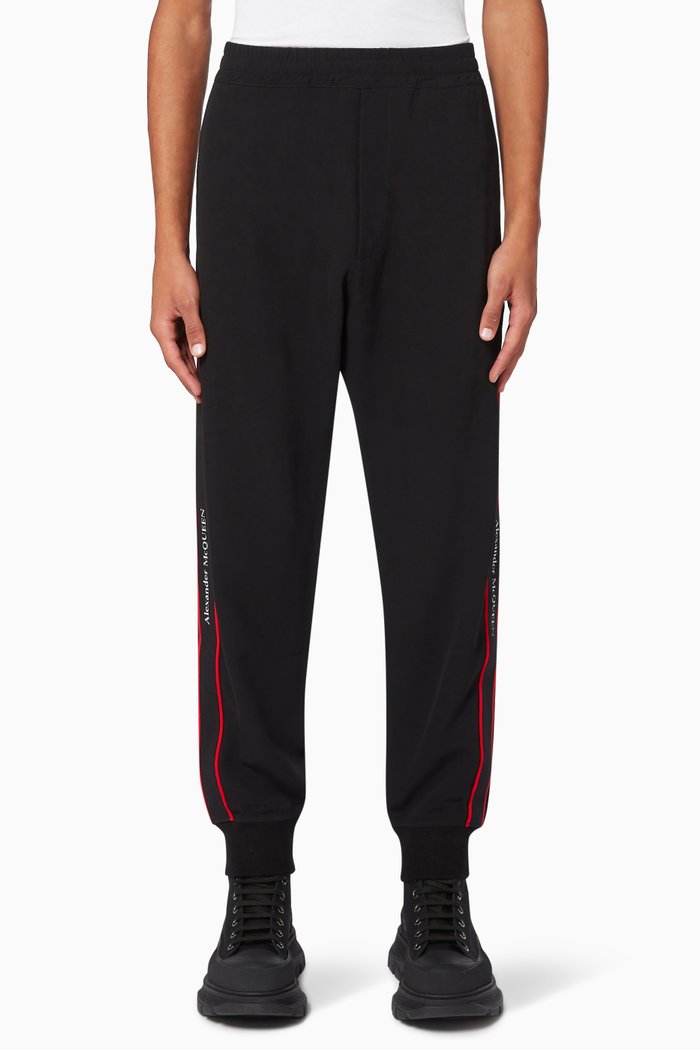 

Selvedge Tape Jogging Pants in Tech Viscose, Black