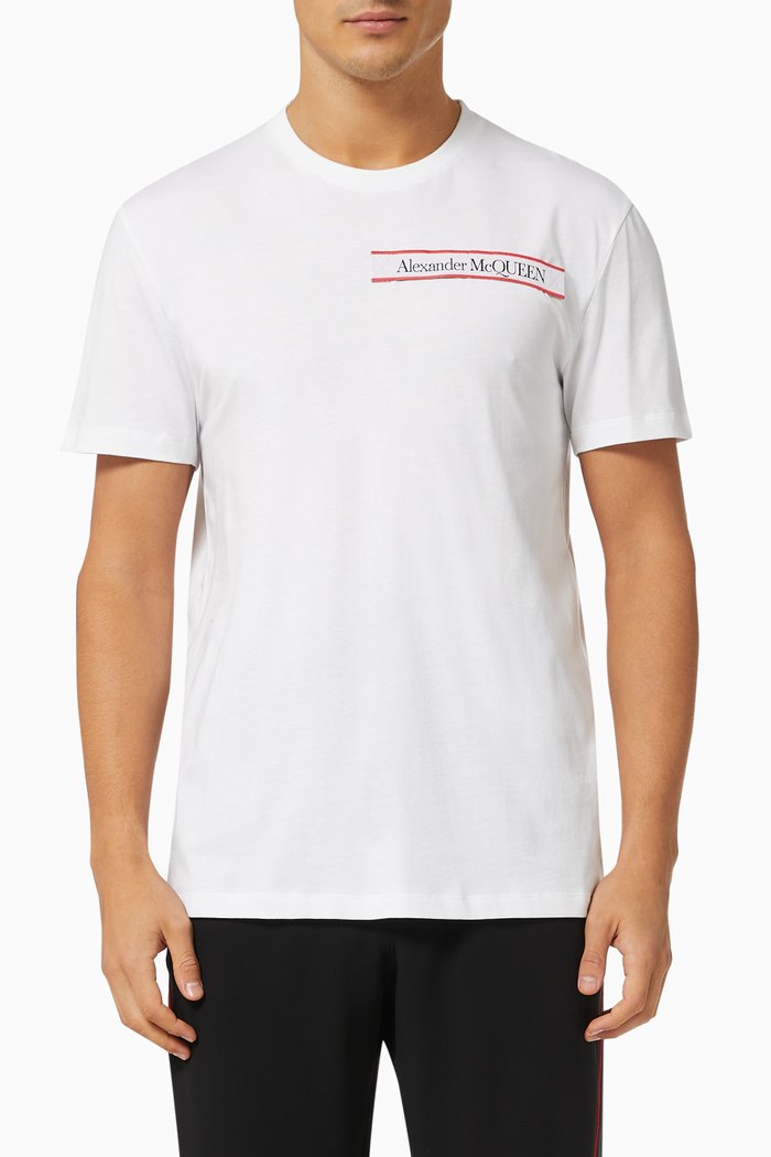 

Selvedge Logo Tape T-shirt in Cotton Jersey, Multicolour
