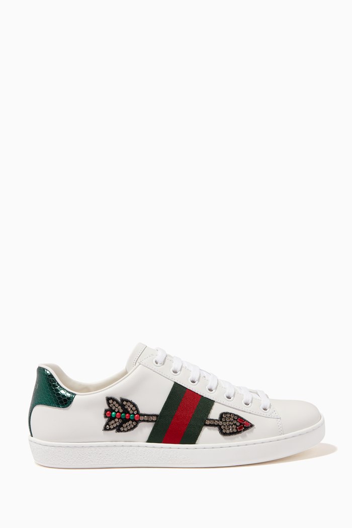 

Ace Arrow Sneakers in Leather, White