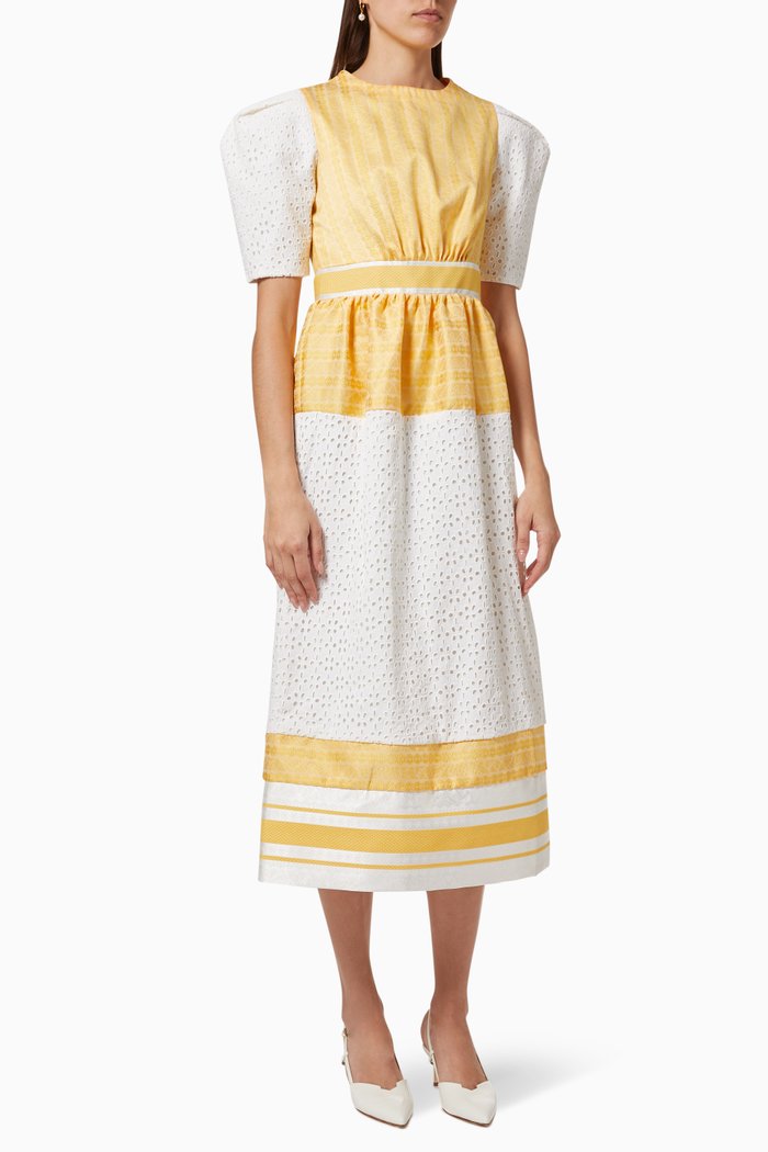 

Broderie Anglaise Dress, Yellow